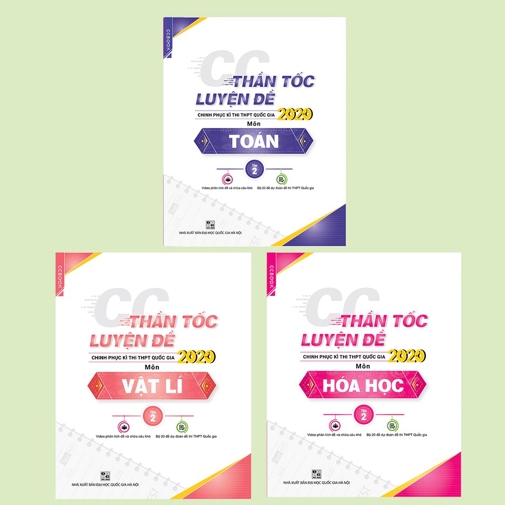 Sách - Combo CC Thần tốc luyện đề 2020 khối A môn: Toán - Lý - Hóa (Tập 2)