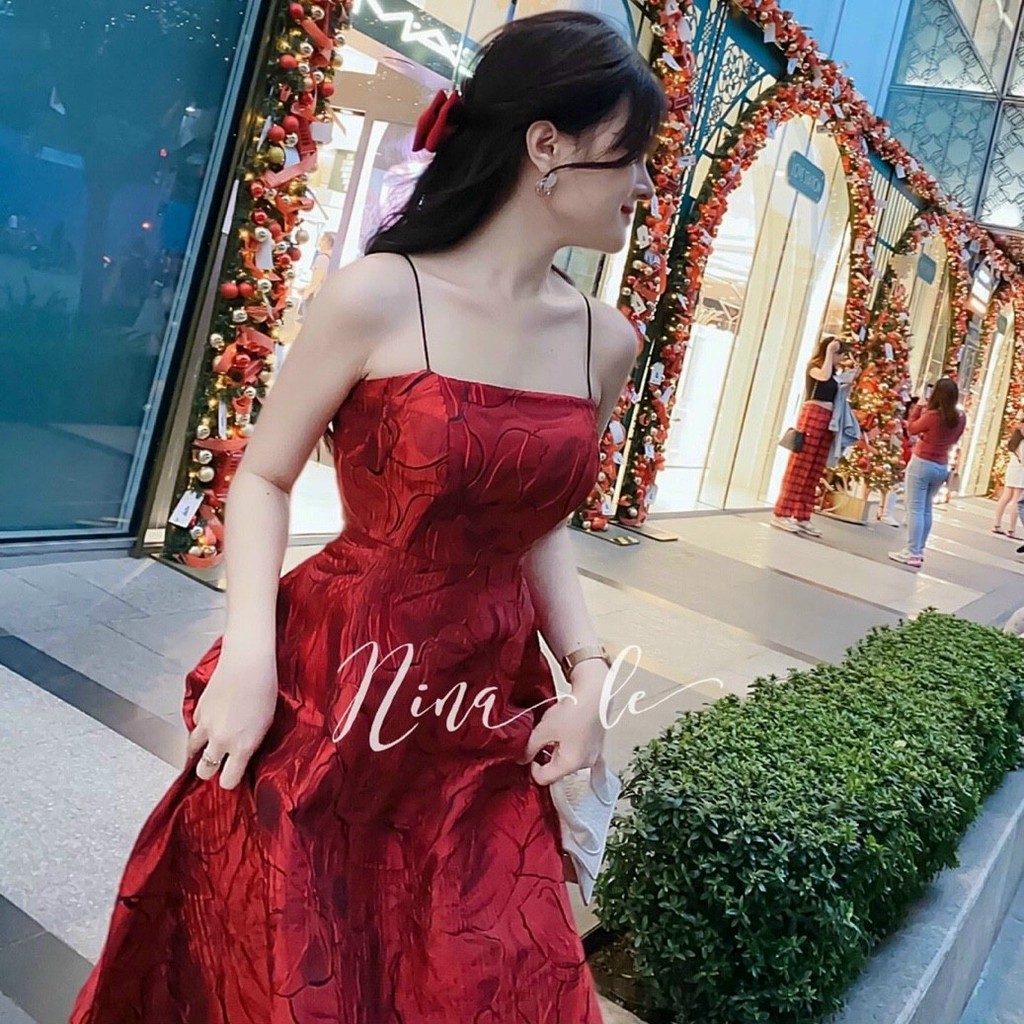 Váy đầm nữ dự tiệc hai dây cao cấp (có mút) | BigBuy360 - bigbuy360.vn