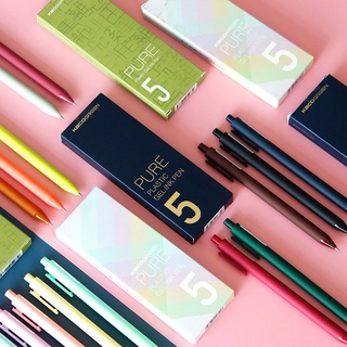 Set 5 bút mực gel 0.5mm kiểu retro dễ thương
