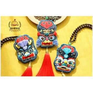 [SIÊU RẺ GIÁ SỈ] DIY bộ kit thêu Túi Thêu Thủ Công Họa Tiết Rồng và Lân Độc Đáo Mie Handmade DIY Gói nguyên liệu tự làm