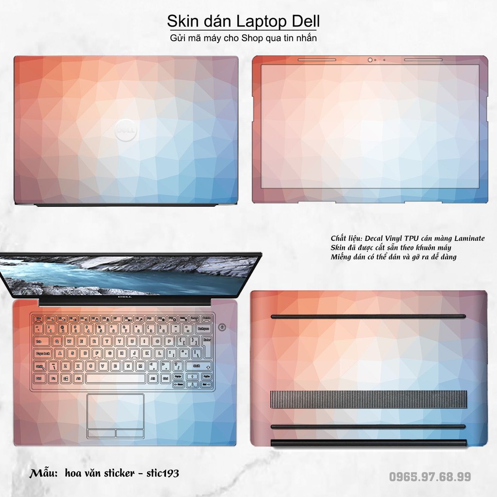 Skin dán Laptop Dell in hình Hoa văn sticker nhiều mẫu 32 (inbox mã máy cho Shop)