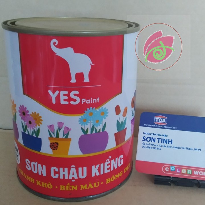 Sơn chậu 1K Yes hệ thơm 400g , 800g Bóng, bám, bền