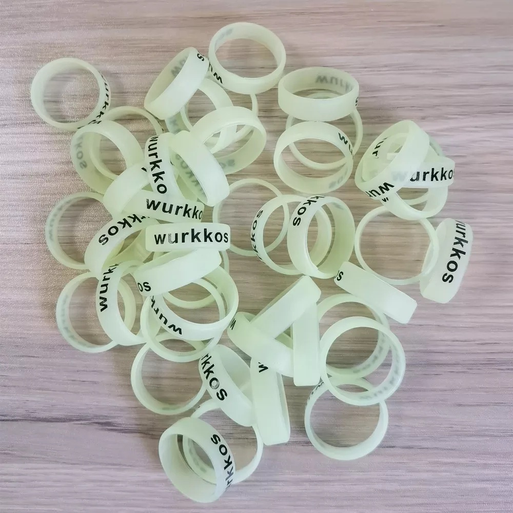 Bộ 2 vòng dạ quang WURKKOS silicon chống trượt 22mm trang trí đa công dụng