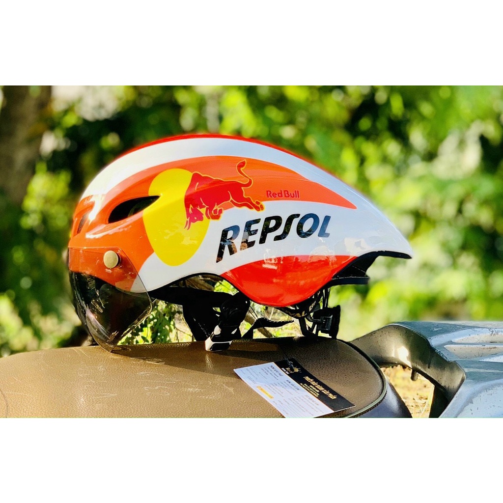 NÓN ĐUÔI NHỌN ROYAL MD16 REPSOL HUYỀN THOẠI, BH 12 tháng