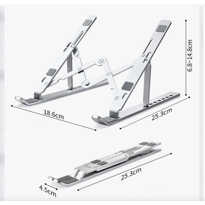 Giá đỡ máy tính, laptop, máy tính bảng, macbook,ipad, kệ đỡ điện thoại bằng nhôm cao cấp tản nhiệt, sử dụng tiện lợi