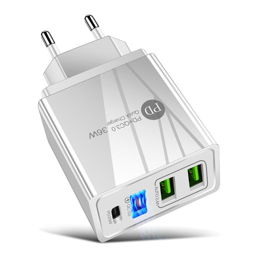 Cục Sạc Nhanh Với 3 Cổng USB Cho Điện Thoại
