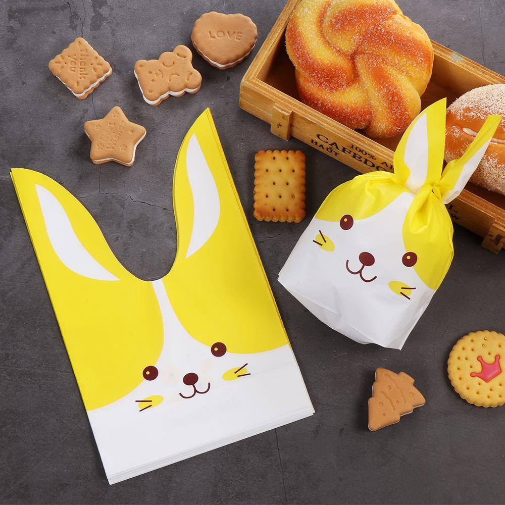 Set 10 Túi Đựng Bánh Quy Hình Thỏ Phục Sinh Dễ Thương