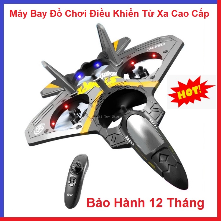 Máy Bay Điều Khiển Từ Xa RC 2.4 - Máy Bay Phản Lực RC V17 Trang Bị 4 Cánh Quạt Đơn Giản Khi Sử Dụng An Toàn Cho Bé