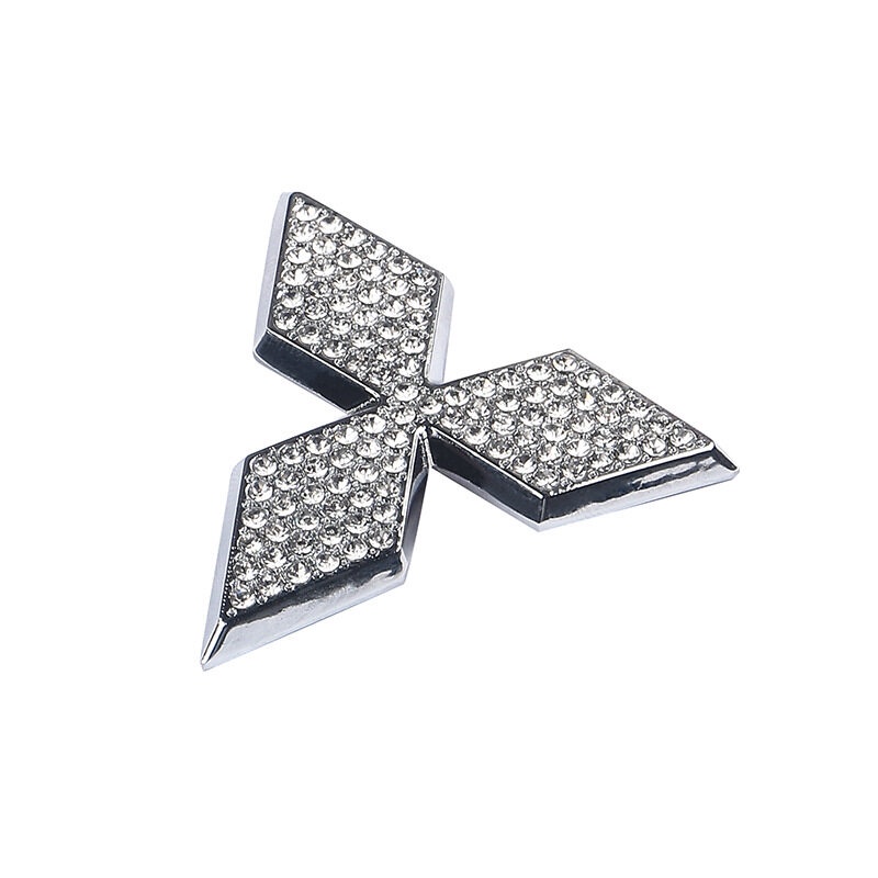Logo Đính Kim Cương Giả Trang Trí Vô Lăng Xe Hơi Mitsubishi ASX Triton Pajero Outlander Attrage Mirage Xpander Lancer Adventure Grandis Storm Fuso Montero