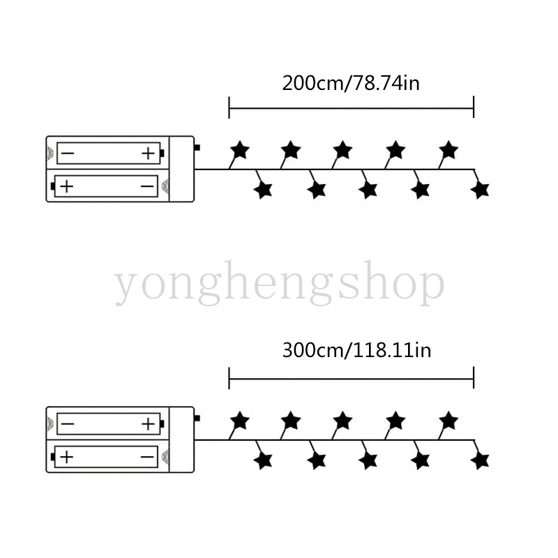 Dây Đèn LED 2/3M Hình Bông Tuyết Trang Trí Giáng Sinh