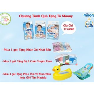 {Tặng Kèm Quà KM} Tã Moony Dán/Quần - Size Nb90/S84/M64/L54-M58/L44/XL38/XXL26