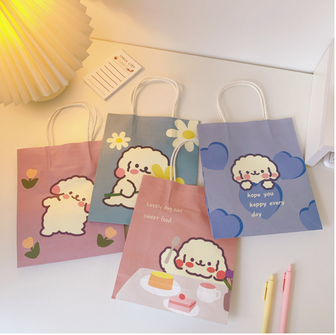 TÚI GIẤY HÌNH PHONG CÁCH HÀN QUỐC KRAFT  -  TÚI GIẤY HOẠT HÌNH - HÌNH ẢNH DỄ THƯƠNG, TÚI ĐỰNG QUÀ TẶNG A213