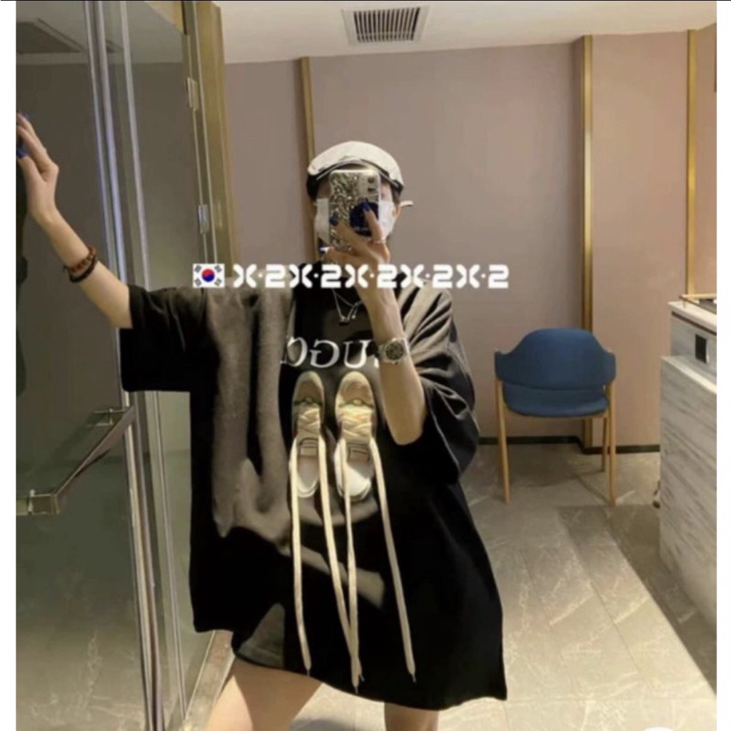 Áo Thun Tay Lỡ Hình Đôi Giày Nữ GC Chất Cotton Mặc Siêu Mát Siêu Hot, Áo Hôdie Nữ | BigBuy360 - bigbuy360.vn