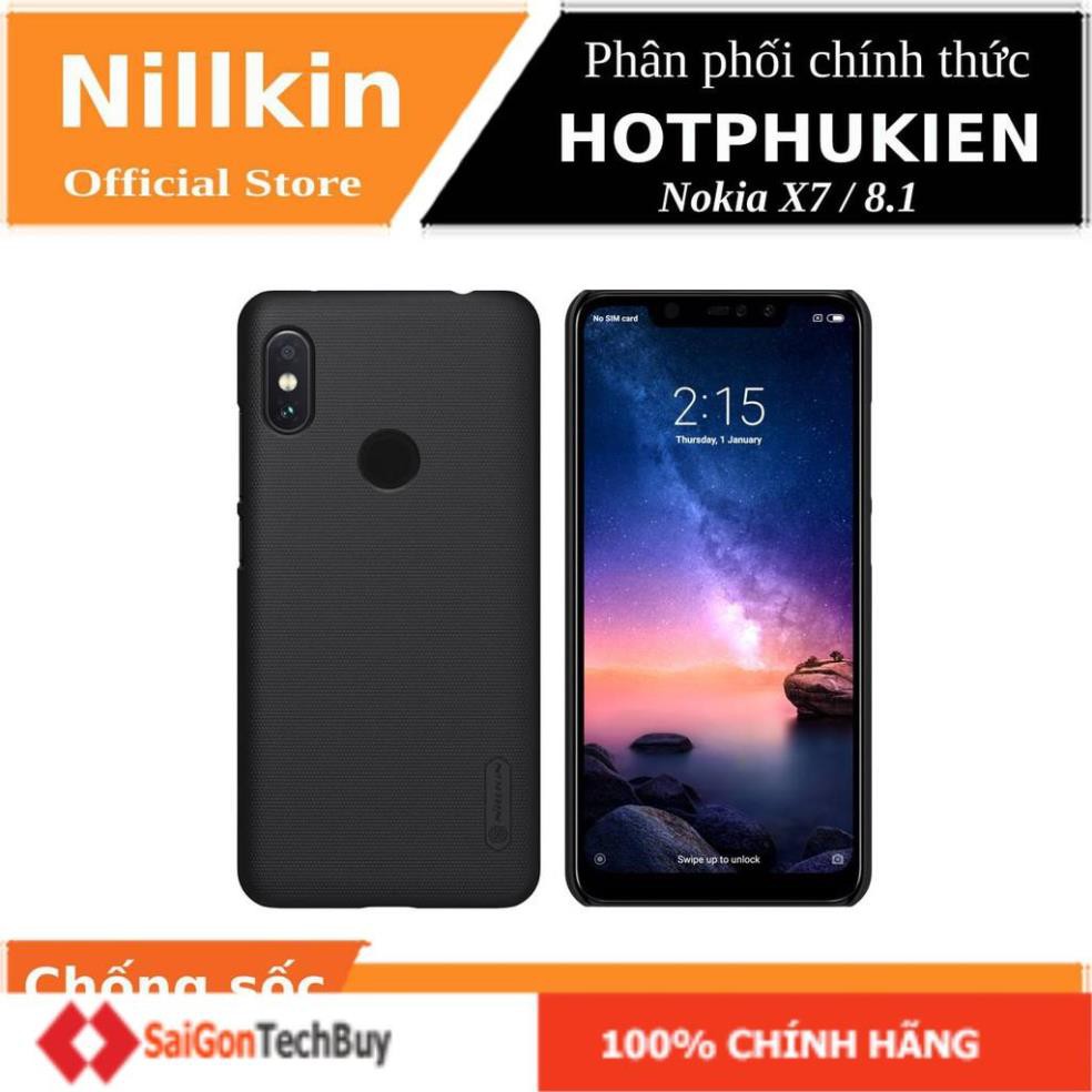 Ốp lưng chồng sốc cho Nokia 8.1 / Nokia X7 Nillkin (Đính kèm miếng dán hoặc giá đỡ) - Hàng chính hãng