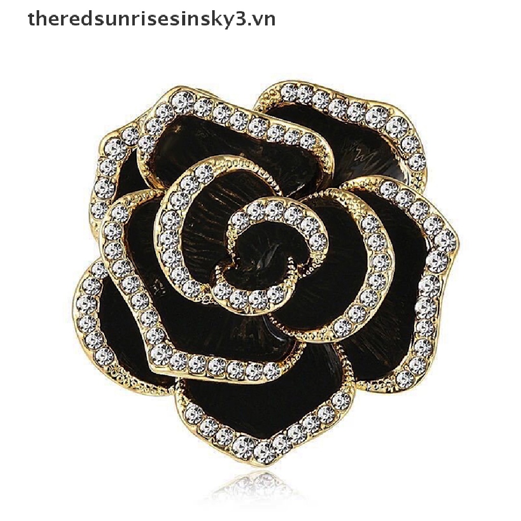 1 Ghim Cài Áo Hình Hoa Trà Đính Đá Thời Trang