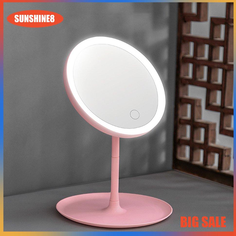 Gương trang điểm tích hợp đèn LED ba màu sắc màn hình cảm ứng