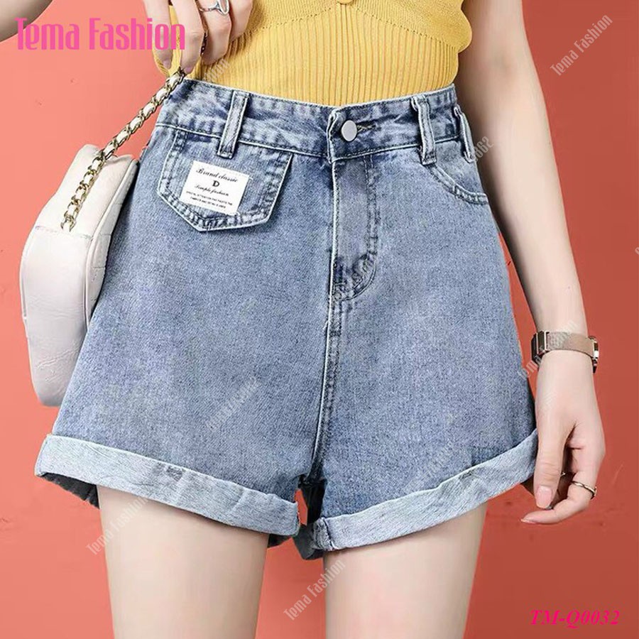 [Mã WASTMAY giảm 15% tối đa 30K đơn 150K] Quần short jean nữ TEMA - Quần short nữ jean cách điệu gấu xắn siêu đẹp | BigBuy360 - bigbuy360.vn