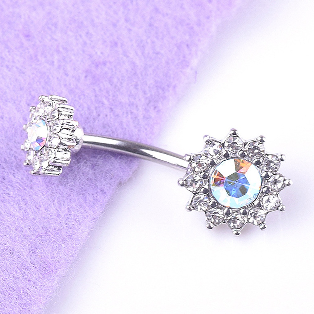 Khuyên Rốn Đính Đá Hình Hoa Quyến Rũ