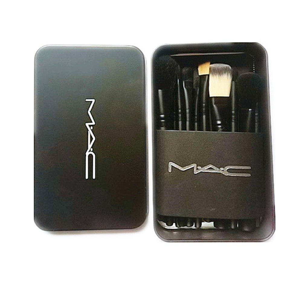 Bộ cọ trang điểm 12 món MAC, dụng cụ makeup, đồ nghề make up chuyên nghiệp, combo make-up, hộp nhỏ gọn tiện lợi