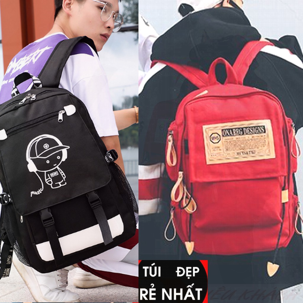 Balo nam dáng to phong cách Unisex cực cool ngầu - Cặp sách cỡ lớn kèm túi hộp tiện lợi mạnh mẽ