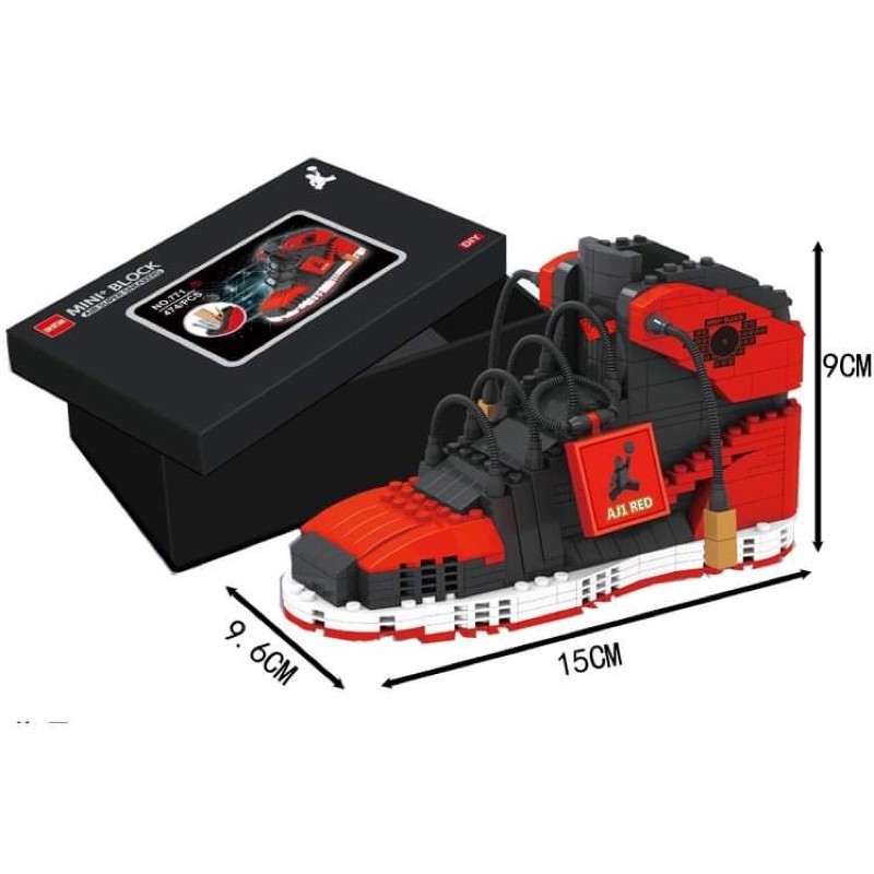 Bộ lego xếp hình, mô hình giày sneaker nhựa cao cấp.