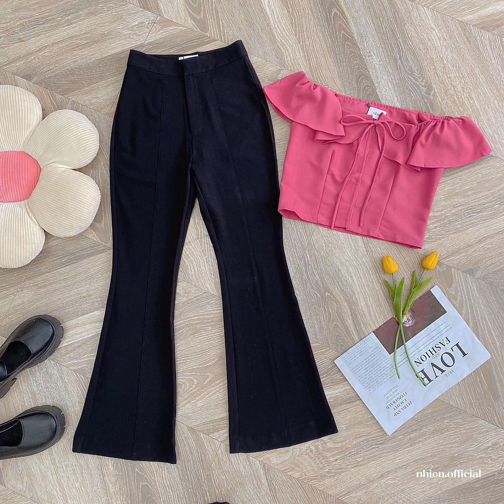 Quần tây công sở - quần tây loe nữ nhiennhienvintage BQ70