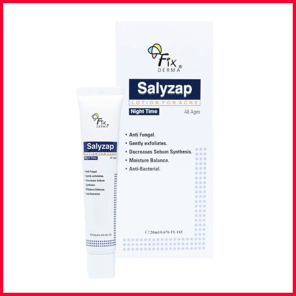 Fixderma Salyzap Lotion For Acne - Lotion Hỗ Trợ Làm Giảm Mụn Ban Đêm Fixderma - 20ml