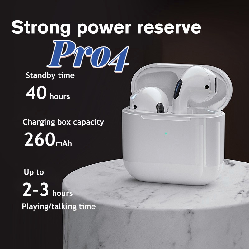 Tai Nghe Nhét Tai Bluetooth Không Dây Inpods pro4 Phong Cách Thể Thao Cho Điện Thoại Android iPhone