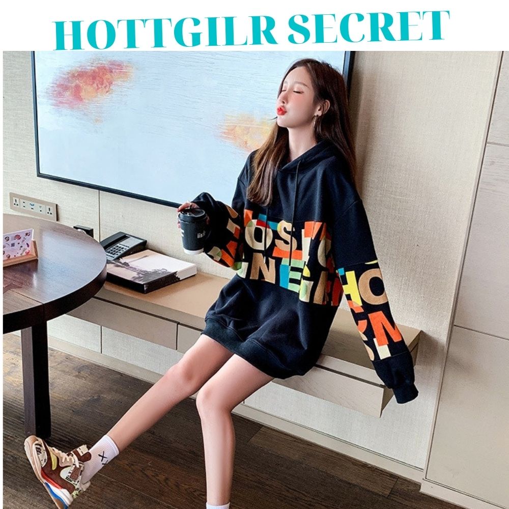 Áo hoodie nữ form rộng hottrend 2021 làm từ chất nỉ,có lớp bông trần bên trong ấm áp,dễ phối kết hợp đồ lắm ce nhé ! | BigBuy360 - bigbuy360.vn