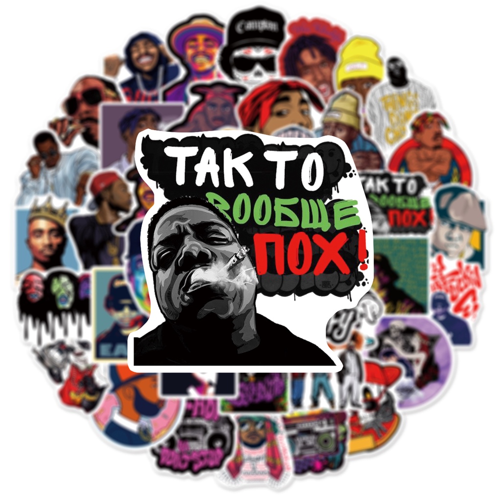 Bộ 50 Miếng Dán Graffiti Chống Thấm Nước Trang Trí Vali/Mũ Bảo Hiểm/Guitar