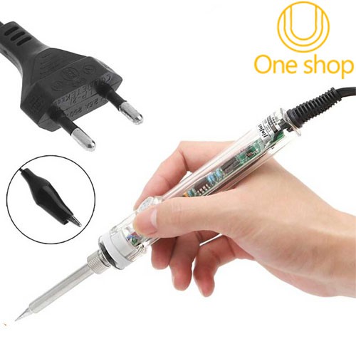 Combo mỏ hàn điều chỉnh nhiệt độ 907 + kệ hàn lò xo tiện lợi