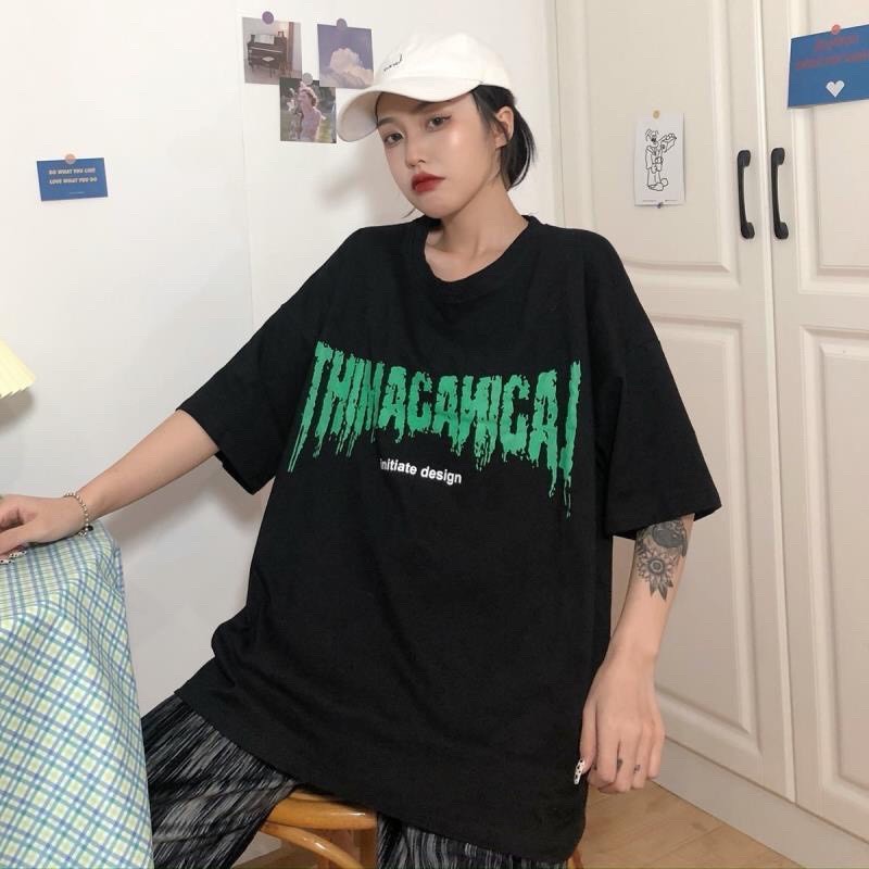Áo Thun Unisex Nam Nữ Form Rộng Tay Lỡ In Chữ THIMACANICAL Thời Trang Hàn Quốc AT67