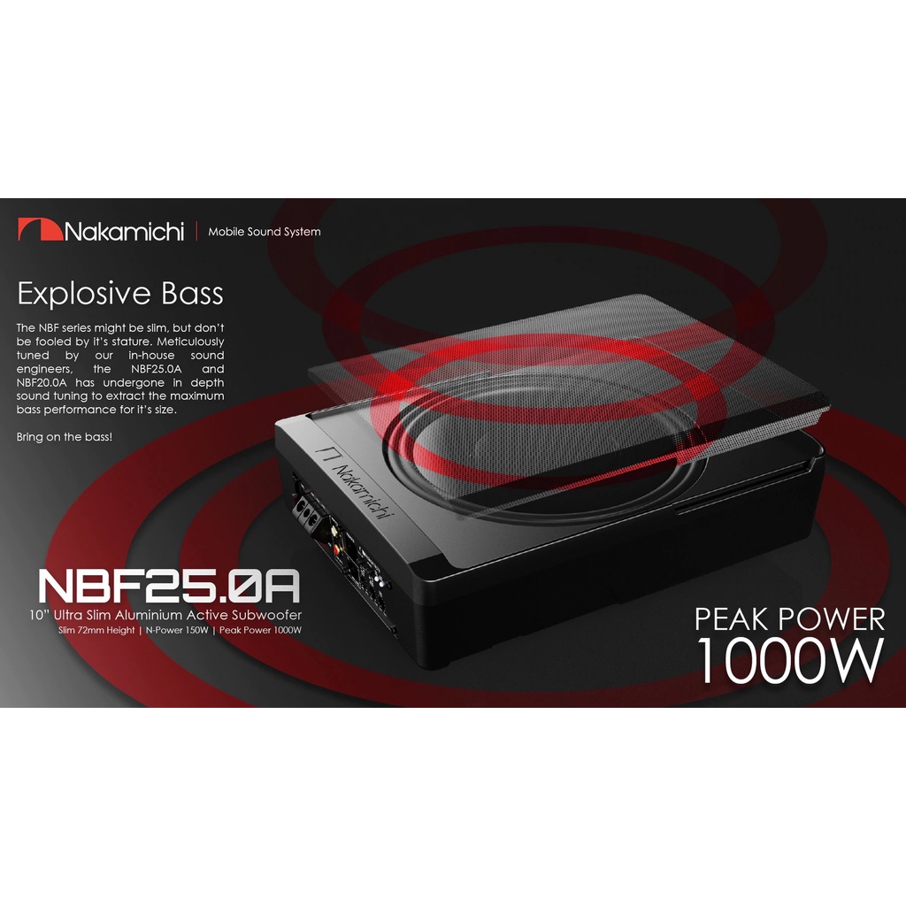 Loa Sub gầm ghế ô tô Nakamichi NBF25.0A
