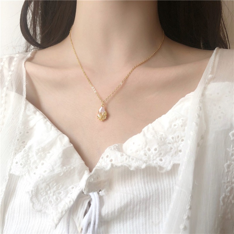 Dây chuyền pha lê hình giọt nước MS183