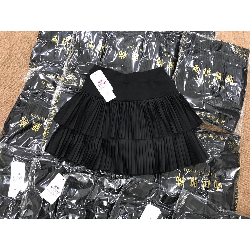Váy xếp ly hai tầng