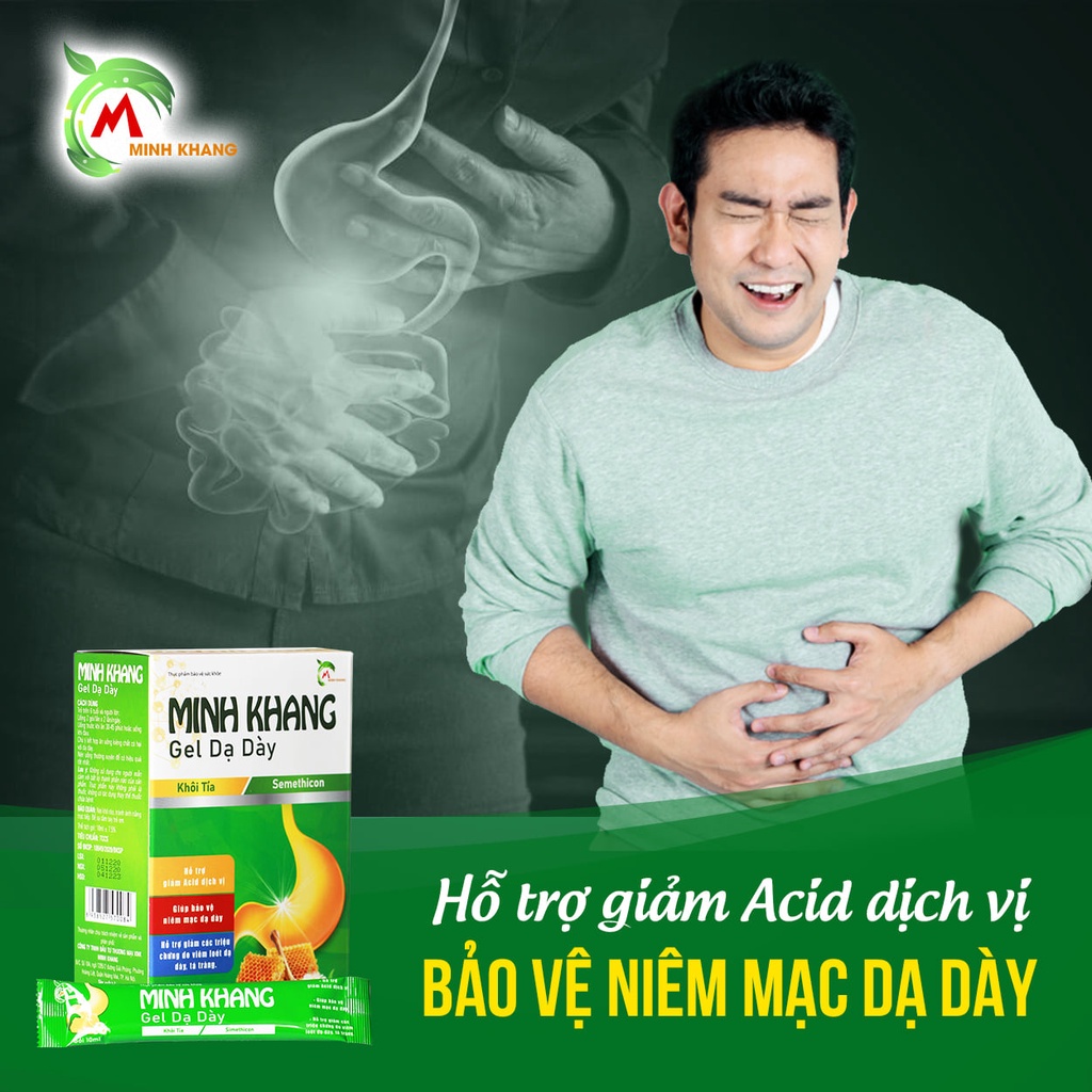 Gel dạ dày Minh Khang - Hỗ trợ giảm các triệu chứng do viêm loét dạ dày