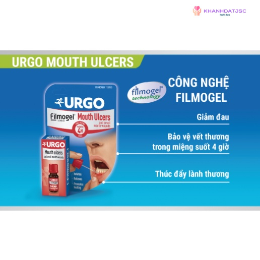 Gel bôi nhiệt miệng URGO Mouth Ulcers