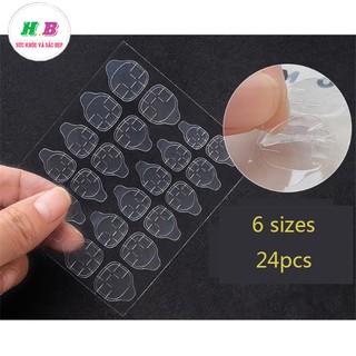 Dán móng tay 💞{FREESHIP}💞 Bộ 24 Sticker Dán Móng Tay Bằng silicone