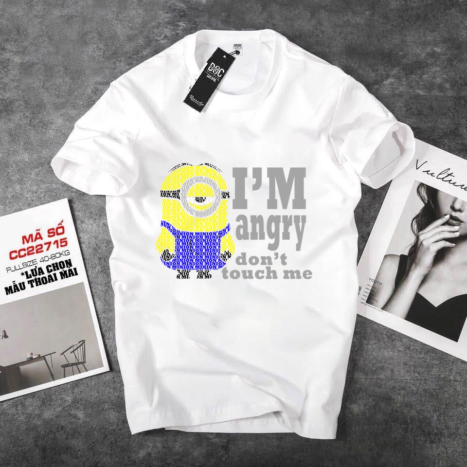 ÁO THUN NGẮN TAY Minion Ngộ Nghĩnh IN HÌNH HOẠT HÌNH CUTE VẢI CAO CẤP SIÊU LỜI - 0214