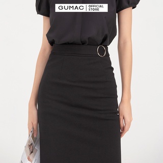 Chân váy nữ phối phụ kiện GUMAC VB743