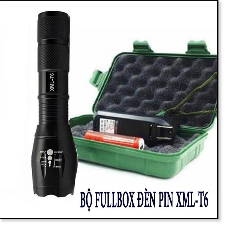 Đèn pin siêu sáng Police XML-T6 - Made in Japan - Hàng chuẩn loại tốt, chiếu sáng mạnh, độ bền cao - Bảo hành 1 đổi 1 tr