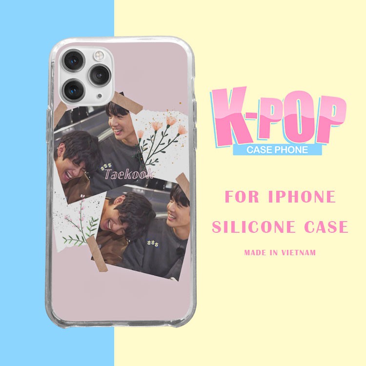 Case điện thoại BTS Taekook vui vẻ cho iPhone 8 Plus 7Plus X XR Xs Max 6 6s Plus 11 Pro Max BLUTAE0006