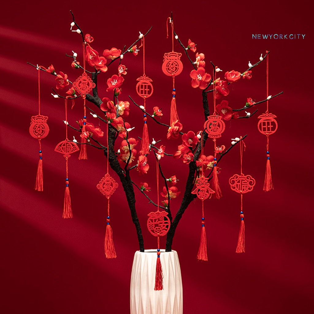 1 set dây treo thắt nút Trung Hoa chống nước màu sáng trang trí năm mới năm mới 2022