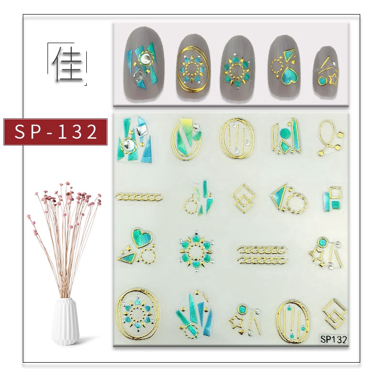 Pha lê đá 3D dán móng tay màu laser trang trí nghệ thuật bắt mắt