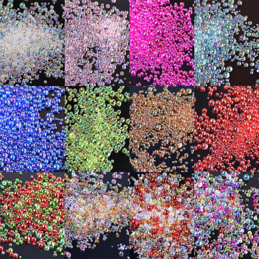 Hạt Thủy Tinh Bong Bóng Mini Trang Trí Móng Tay Diy