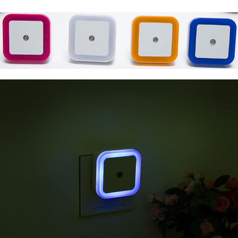 Đèn Ngủ Cảm Ứng Tự Động Sáng Đèn Khi Trời Tối Hình Vuông Tiện Dụng - DN32 - Gia Dụng Tý Tẹo