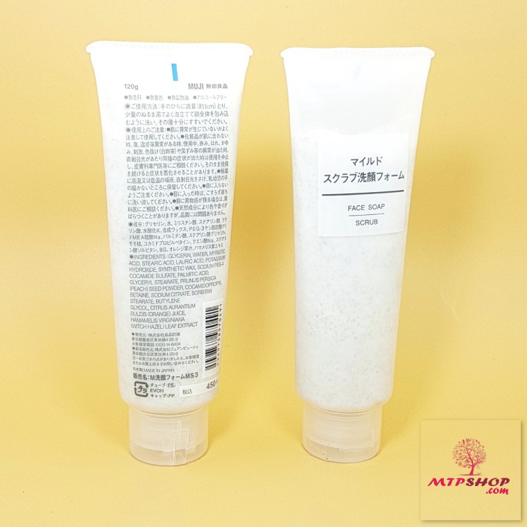 Sữa Rửa Mặt Muji Face Soap Scrub 120g