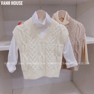 Áo gile Len phong cách Hàn Quốc cho bé shop Vanh House