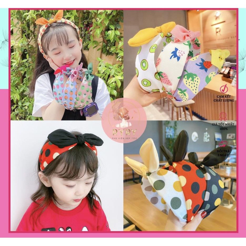 Băng đô CÀI TÓC NƠ BỌC VẢI bản to CUTE cho bé gái (bờm tóc cho bé gái)