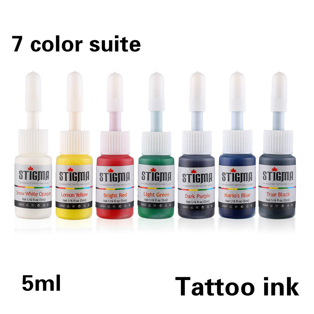 STIGMA 7 color suite (5ml) Preferred professional tattoo Ink makeup paint, available in body paint colors